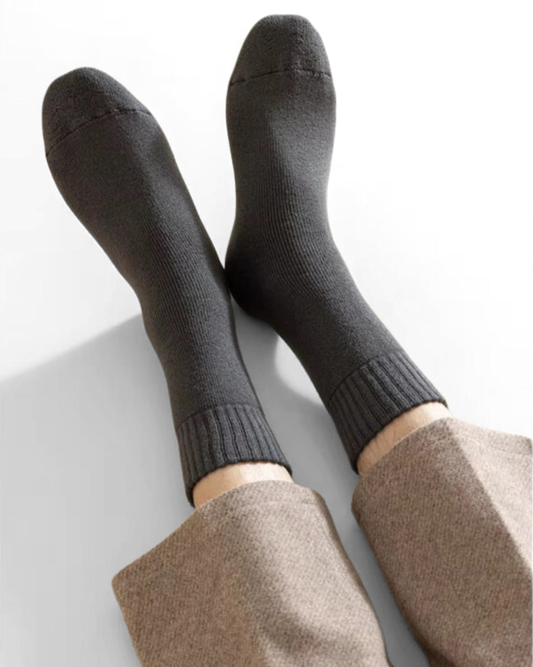 Merino Wool Thick Winter Socks – Black