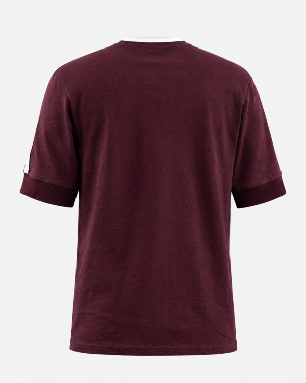 Regular fit drop sleeve Maroon T-Shirt