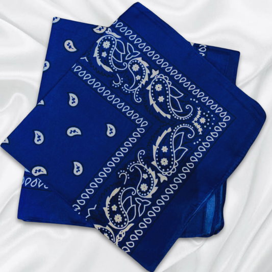 Multi Color Unisex Bandana 100% Cotton (Blue)