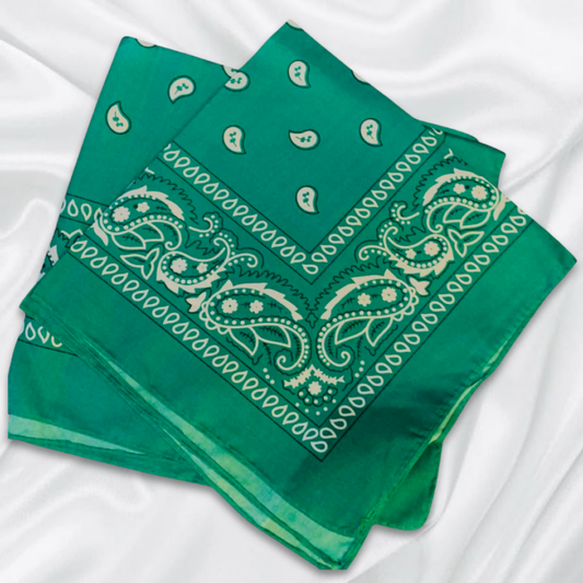 Multi Color Unisex Bandana 100% Cotton (Green)