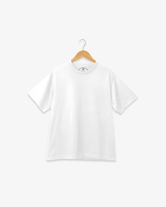Round Neck Half Sleeve T-Shirt – White