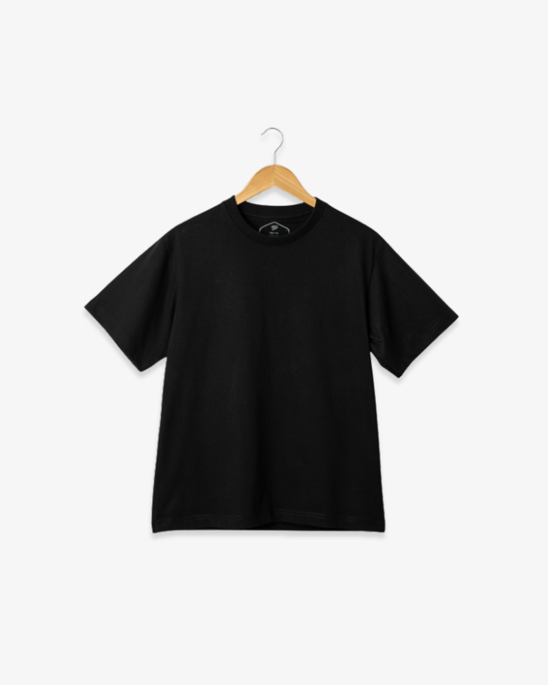 Round Neck Half Sleeve T-Shirt – Black