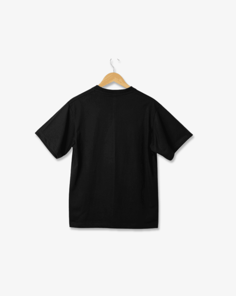 Round Neck Half Sleeve T-Shirt – Black