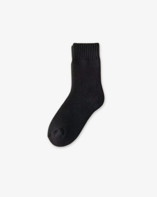 Merino Wool Thick Winter Socks – Black