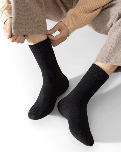 Merino Wool Thick Winter Socks – Black