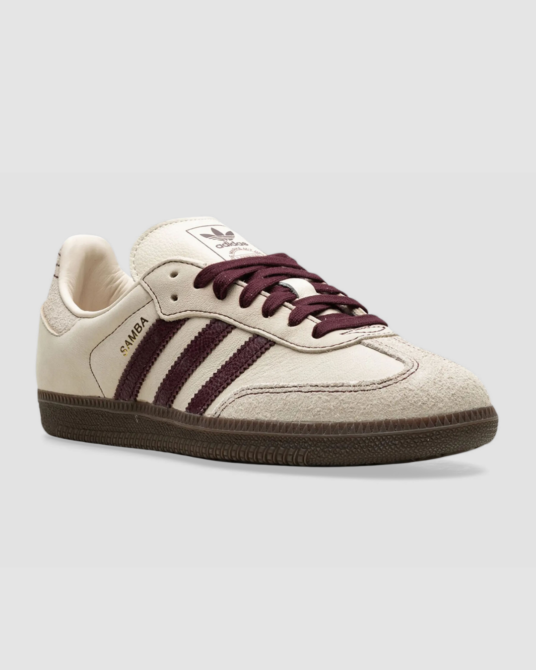Samba Adidas Samba Beige Maroon“Cloud White”