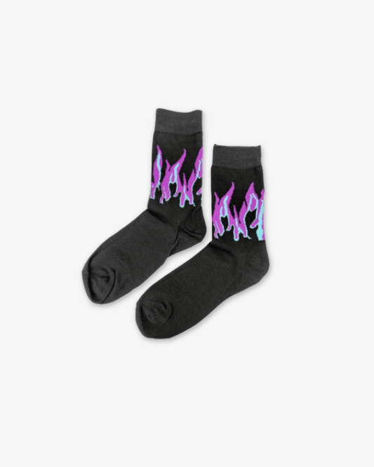 Teen & women’s Aurora Flames Socks Purple