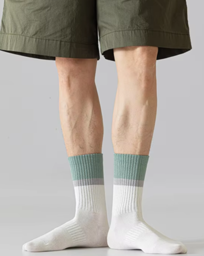 Crew cotton stripe Unisex Socks – Mint/White