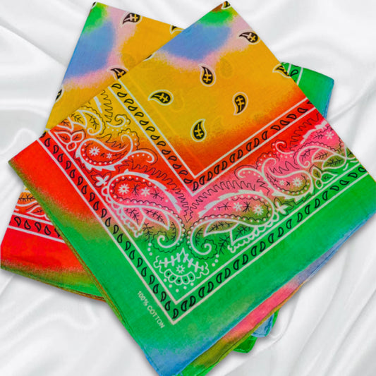 Multi Color Unisex Bandana 100% Cotton
