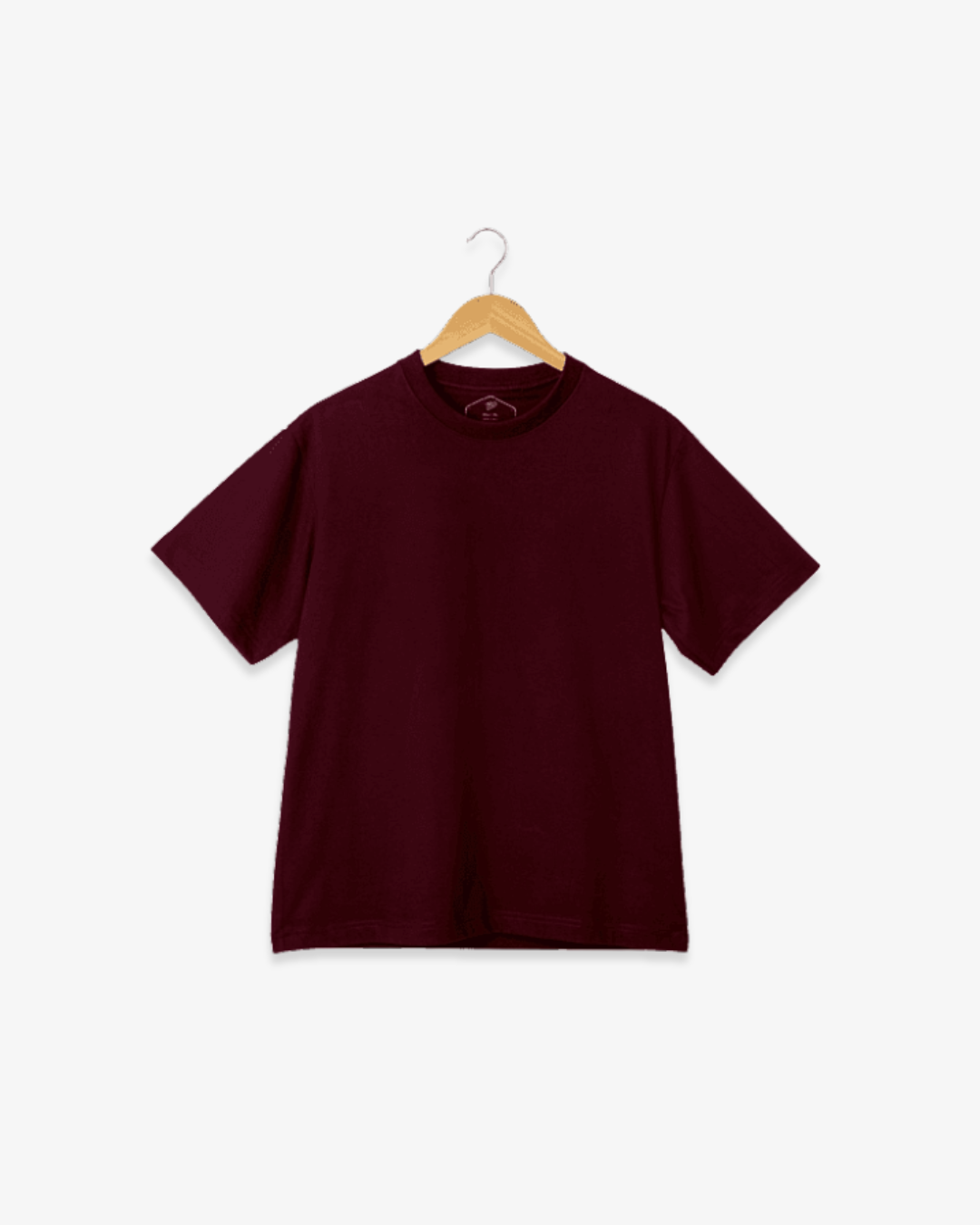 Round Neck Half Sleeve T-Shirt – Maroon