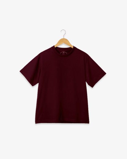 Round Neck Half Sleeve T-Shirt – Maroon