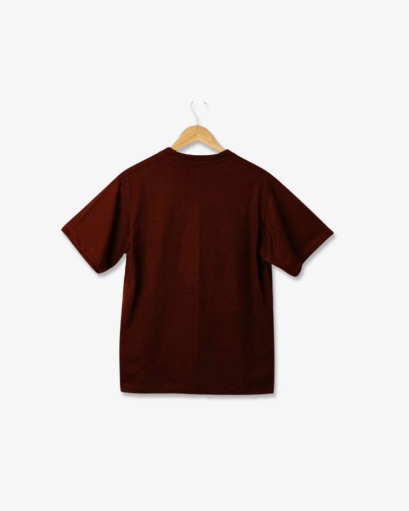 Round Neck Half Sleeve T-Shirt – Maroon