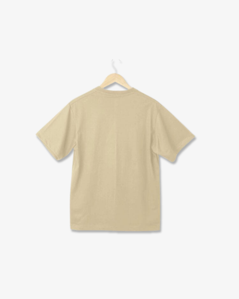 Round Neck Half Sleeve T-Shirt – Beige