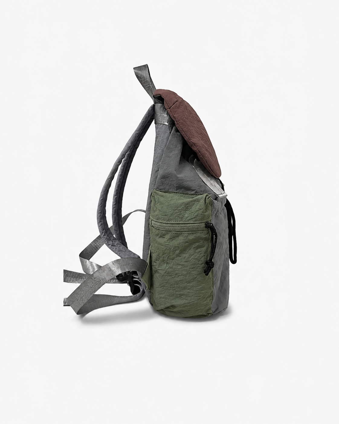 Adidas Trefoil Utility Drawstring Backpack (Charcoal Grey & Olive)