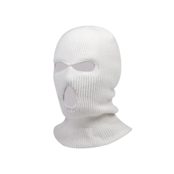 Skimask 3 Hole Balaclava – White