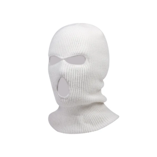 Skimask 3 Hole Balaclava – White
