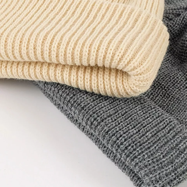 Unisex Ribbed Knitted Cuffed Winter Beanie – Yellow